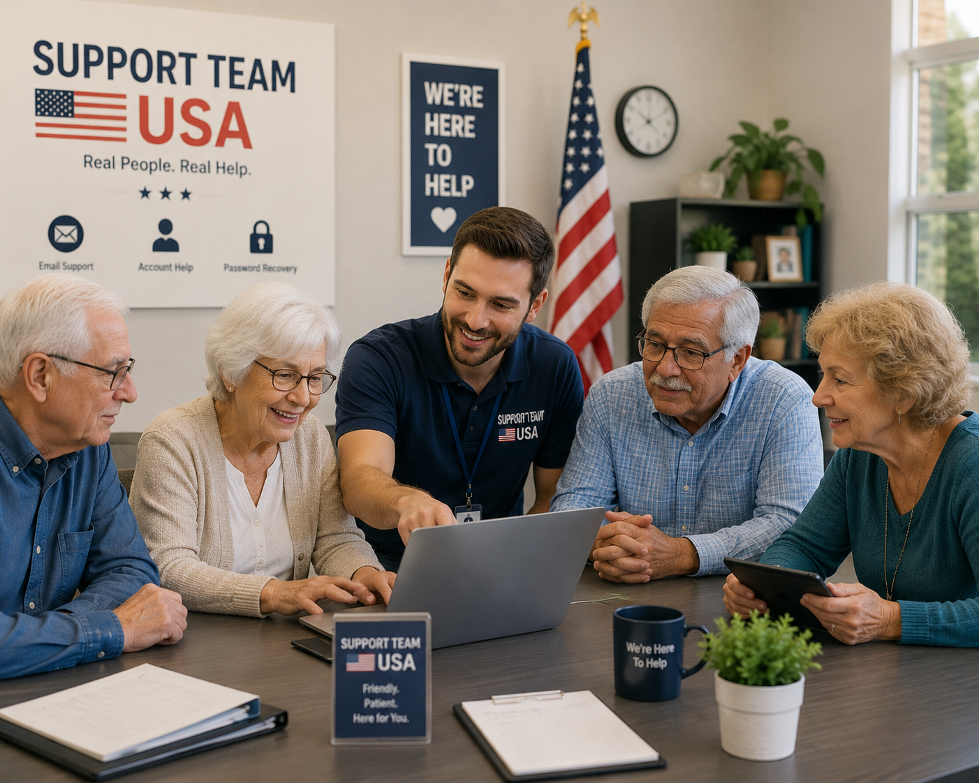 Email assistance and customer support visual representation